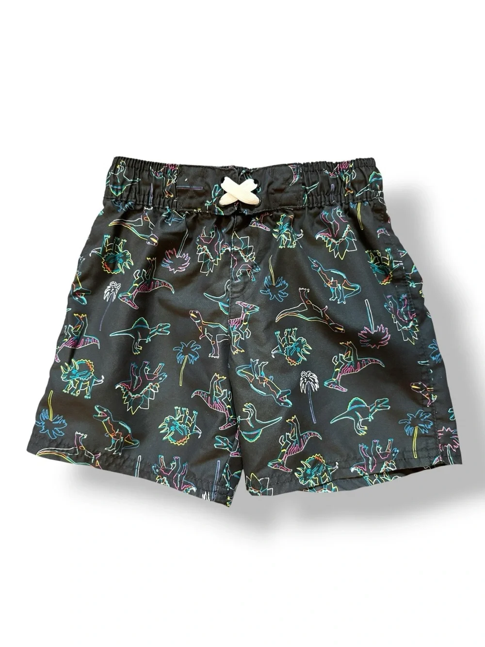 Cat & Jack | Neon Dinosaur Swim Trunk (5T) 🦕